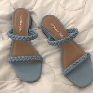 Blue sandals
